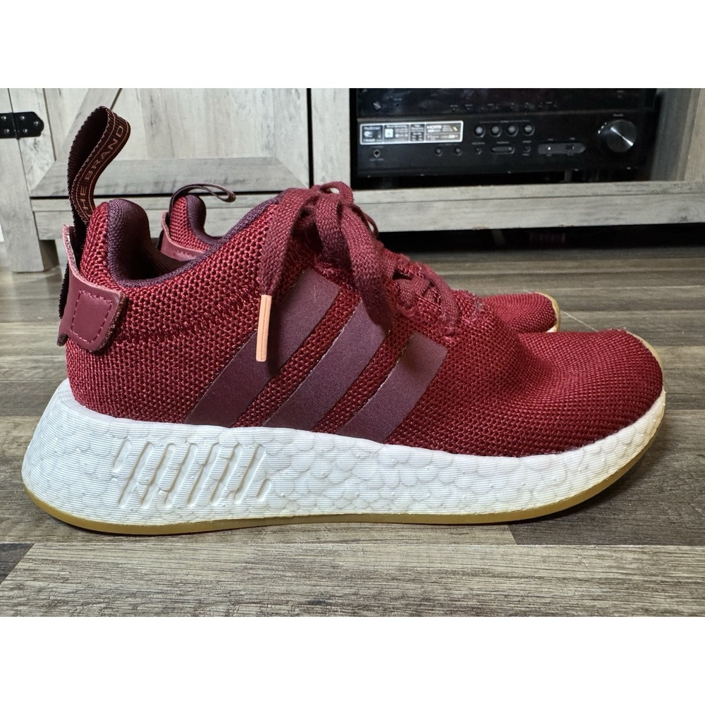 Adidas Size 4 Men's NMD R2 Collegiate Burgundy 2018